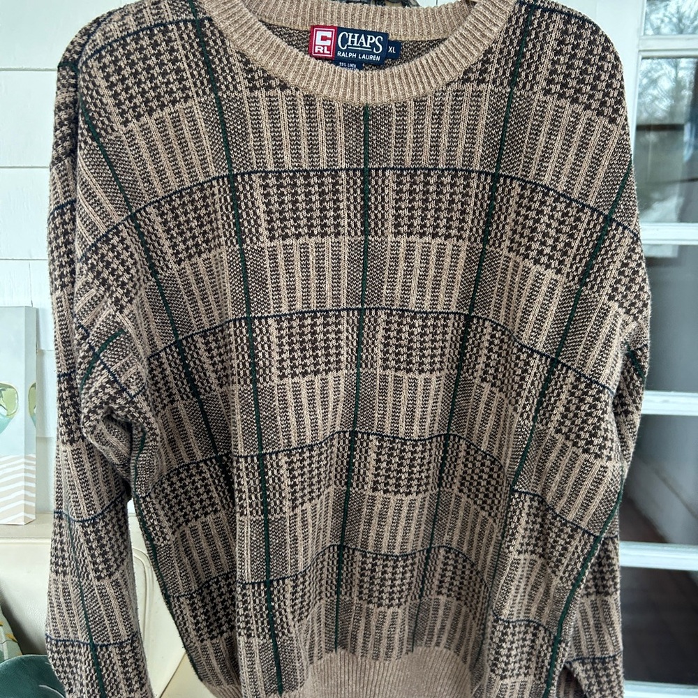 Ralph Lauren (Chaps) Hounds Tooth Knit Sweater